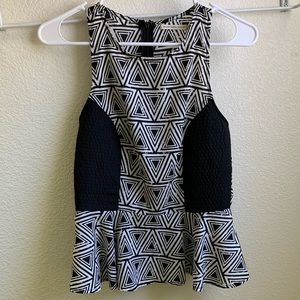 Mustard seed blouse with flared bottom